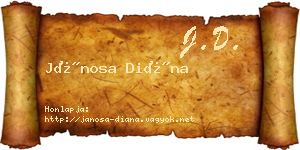 Jánosa Diána névjegykártya